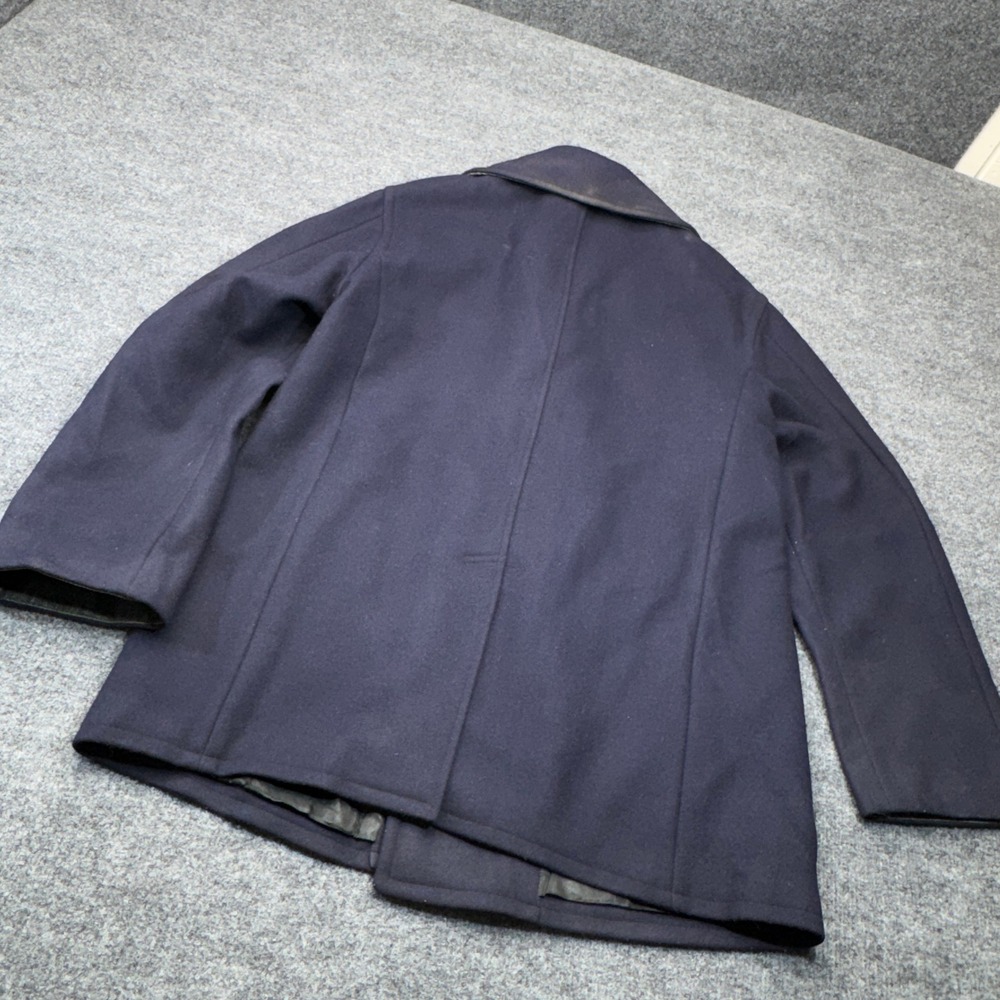 Vintage Polo Ralph Lauren Peacoat Mens Large Wool USRL Military Anchor Coat - Picture 16 of 16